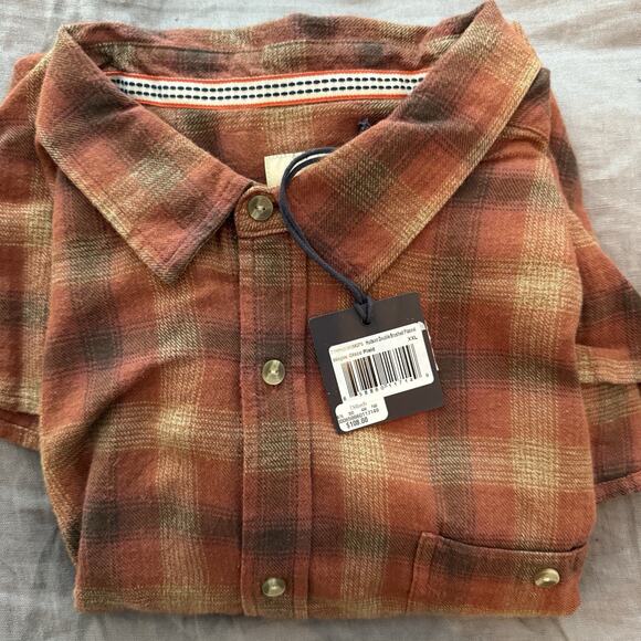 The Normal Brand Flannel Button Up Shirt Maple Glaze Plaid Hudson Size XXL - Picture 5 of 10